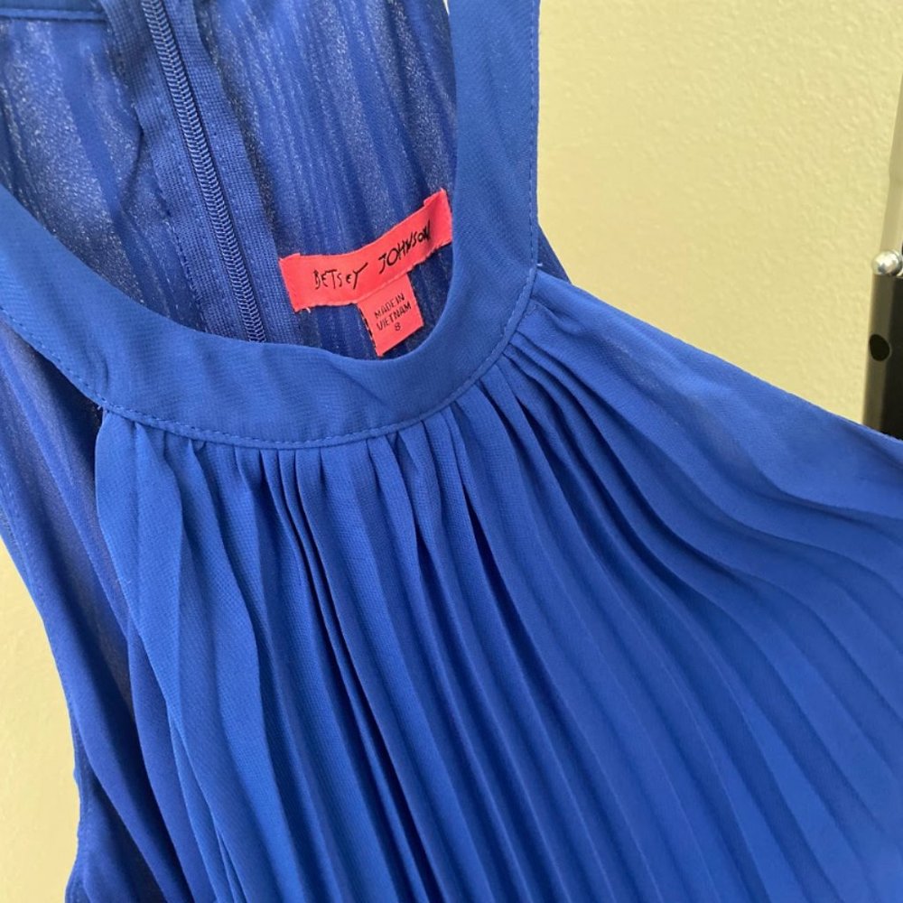 Betsey Johnson Royal Blue Pleated Dress